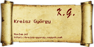 Kreisz György névjegykártya